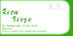 rita vicze business card